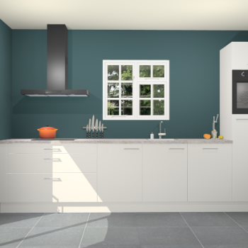 Zijdegrijze hoogglans keuken Sofia 27324