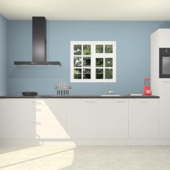 Zijdegrijze hoogglans keuken Sofia 27331