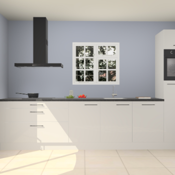 Zijdegrijze hoogglans keuken Sofia 27333