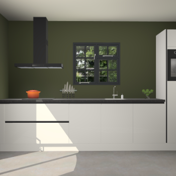 Zijdegrijze hoogglans greeploze keuken Sofia 27335