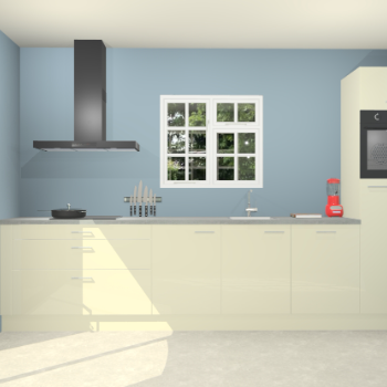 Magnolia hoogglans keuken Sofia 27344