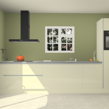 Magnolia hoogglans greeploze keuken Sofia 27345