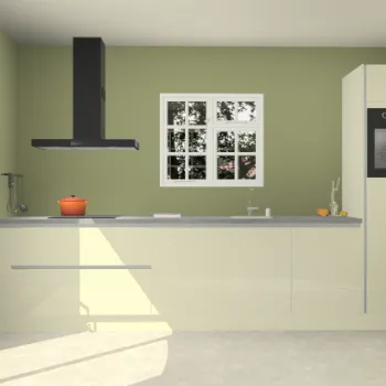 Magnolia hoogglans greeploze keuken Sofia 27345