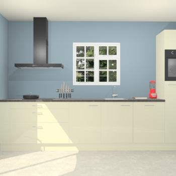 Magnolia hoogglans keuken Sofia 27350