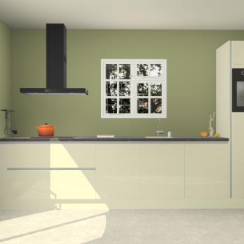 Magnolia hoogglans greeploze keuken Sofia 27351