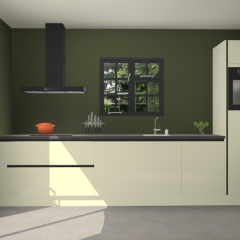 Magnolia hoogglans greeploze keuken Sofia 27354