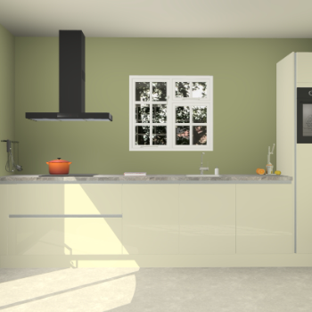 Magnolia hoogglans greeploze keuken Sofia 27357