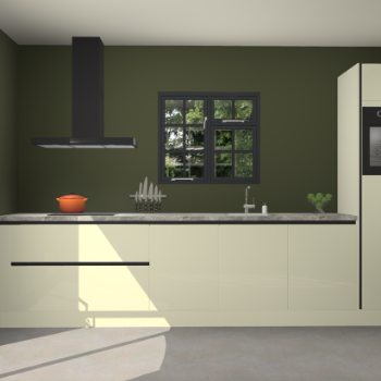 Magnolia hoogglans greeploze keuken Sofia 27360