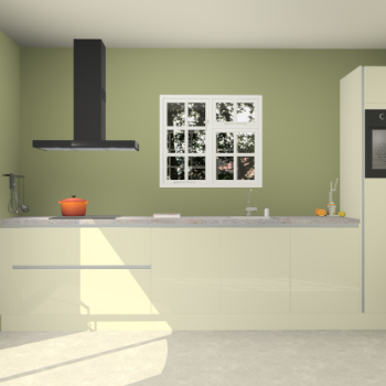 Magnolia hoogglans greeploze keuken Sofia 27363