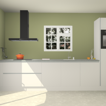 Zijdegrijze greeploze keuken Sofia 27460