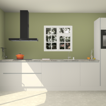 Zijdegrijze greeploze keuken Sofia 27472