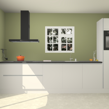 Zijdegrijze greeploze keuken Sofia 27484