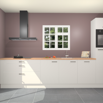 Zijdegrijze hoogglans keuken Sofia 27304