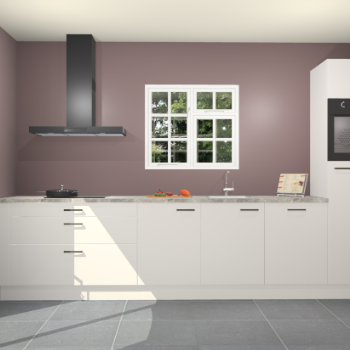 Zijdegrijze hoogglans keuken Sofia 27322