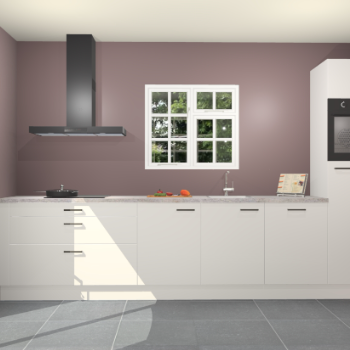 Zijdegrijze hoogglans keuken Sofia 27328