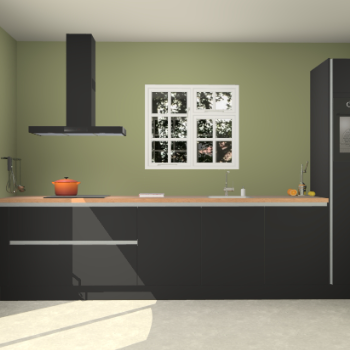 Zwarte greeploze keuken Sofia 27553