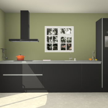 Zwarte greeploze keuken Sofia 27559
