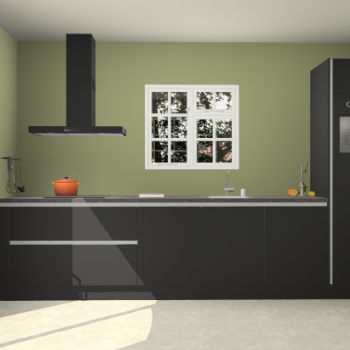 Zwarte greeploze keuken Sofia 27565