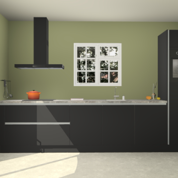 Zwarte greeploze keuken Sofia 27571