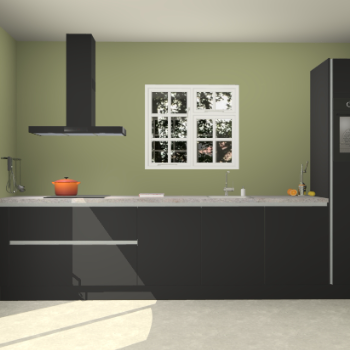 Zwarte greeploze keuken Sofia 27577