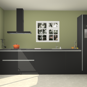 Zwarte greeploze keuken Sofia 27583