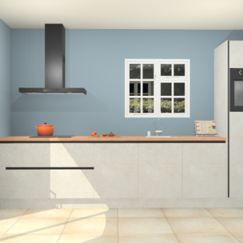 Beton opaal greeploze keuken Sofia 27611