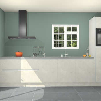 Beton opaal greeploze keuken Sofia 27644