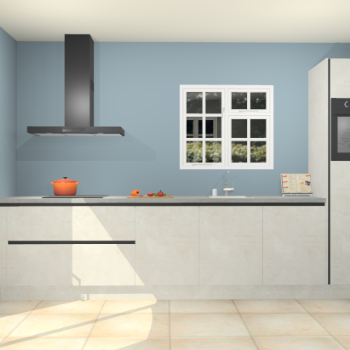 Beton opaal greeploze keuken Sofia 27647