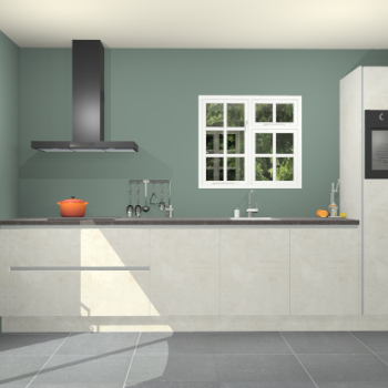 Beton opaal greeploze keuken Sofia 27650