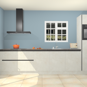 Beton opaal greeploze keuken Sofia 27653