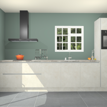 Beton opaal greeploze keuken Sofia 27656