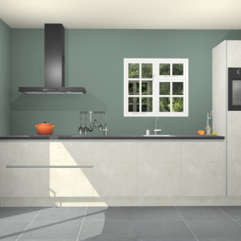 Beton opaal greeploze keuken Sofia 27668