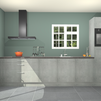 Beton parelgrijze keuken Sofia 27684