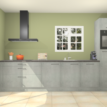 Beton parelgrijze keuken Sofia 27687