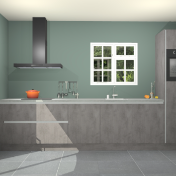 Beton antraciet greeploze keuken Sofia 27717