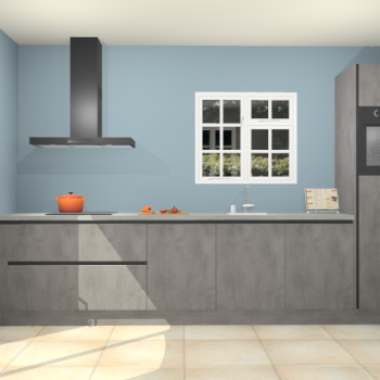 Beton antraciet greeploze keuken Sofia 27720