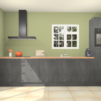 Beton zwarte keuken Sofia 27748