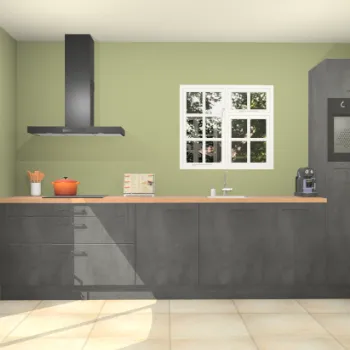 Beton zwarte keuken Sofia 27748