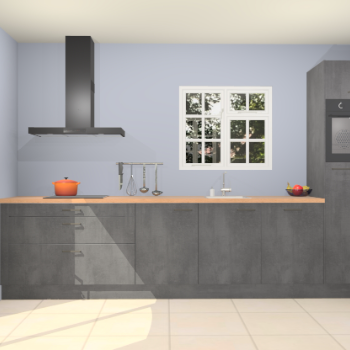 Beton zwarte keuken Sofia 27749