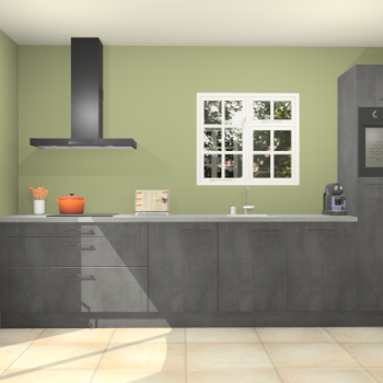 Beton zwarte keuken Sofia 27755