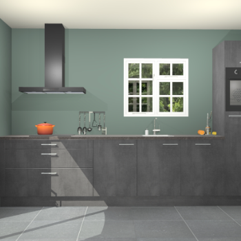 Beton zwarte keuken Sofia 27758