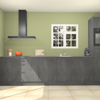 Beton zwarte keuken Sofia 27761