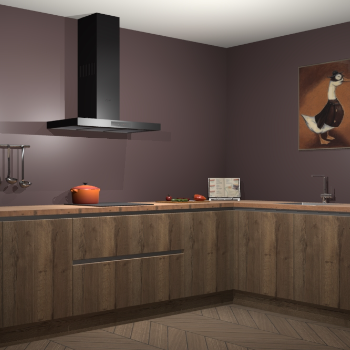 Chocolade eiken greeploze keuken Canberra 28035