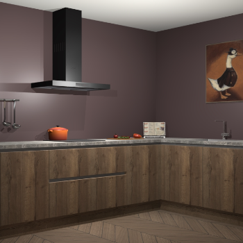 Chocolade eiken greeploze keuken Canberra 28083