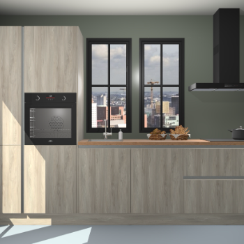 Vuren greeploze keuken Brussel 26628