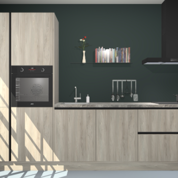 Vuren greeploze keuken Brussel 26662