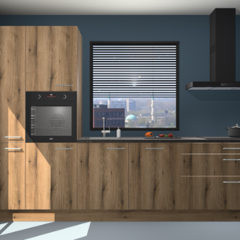 Goud eiken keuken Brussel 26862