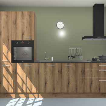 Goud eiken keuken Brussel 26863