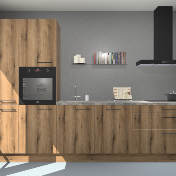 Goud eiken keuken Brussel 26875