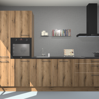 Goud eiken keuken Brussel 26917